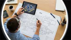 PFD, Process Flow Diagram, نمودار جریان فرآیند, نقشه PFD, مدارک مهندسی فرآیند, مهندسی فرآیند, Process Engineering, PFD در پتروشیمی, PFD در نفت و گاز, طراحی فرآیند, Flow Diagram, جریان فرآیند, تجهیزات فرآیندی, Process Plant, Process Design, PFD و P&ID, تفاوت PFD و P&ID, Piping, Instrumentation, Process Flow, Process Equipment, مبدل حرارتی, Heat Exchanger, Pressure Vessel, مخزن تحت فشار, پمپ صنعتی, کمپرسور صنعتی, راکتور, برج تقطیر, Refinery, پالایشگاه, پتروشیمی, نفت و گاز, مهندسی شیمی, Basic Design, Engineering Documents, Line List, Equipment List, Process Data, Stream Data